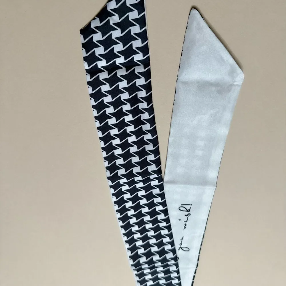 Black and White Geometric Scarf #1842